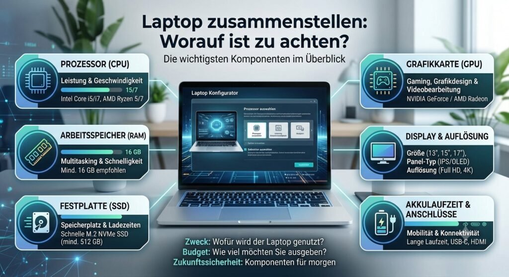 Laptop zusammenstellen: Worauf ist zu achten?